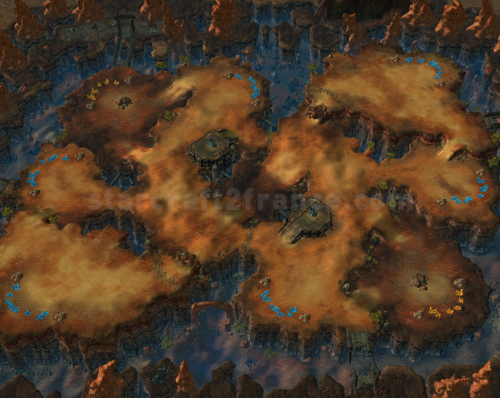 Carte StarCraft 2 : Blistering Sands - D�sert ardent
