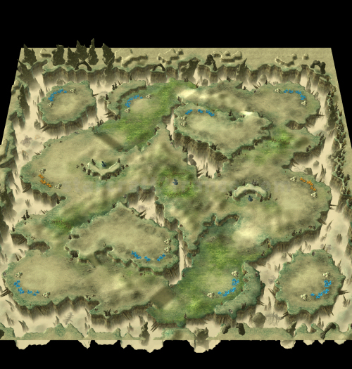 Carte StarCraft II : Desert Oasis - Oasis du d�sert