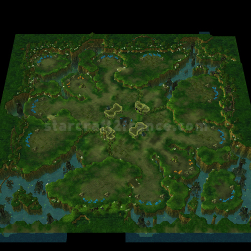 Carte StarCraft II : Lost Temple - Temple oubli�