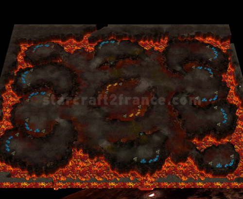 Carte StarCraft 2 : Scorched Haven - H�vre calcin�