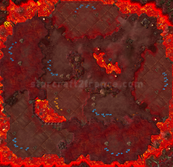 Carte StarCraft II : Incineration Zone - Zone d'incin�ration