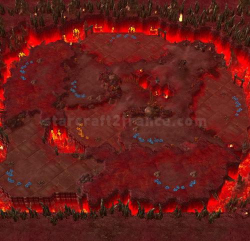 Carte StarCraft II : Incineration Zone - Zone d'incin�ration