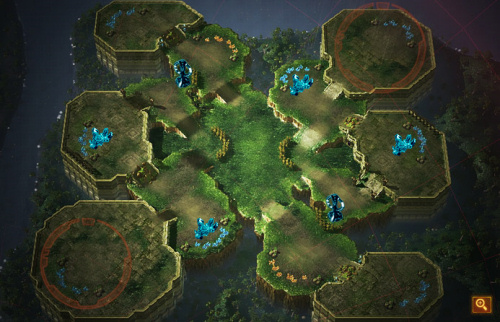 Carte steppes de guerre de StarCraft 2